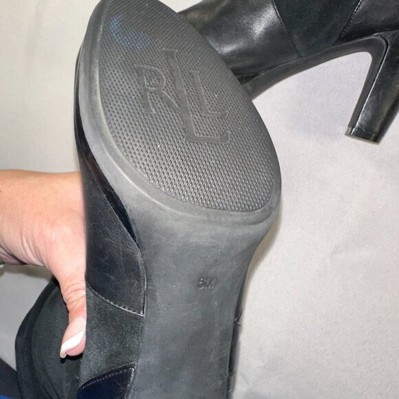 Lauren Ralph Lauren - Genuine Leather Suede Woman’s Heeled Boots Size 6M Classic - Picture 10 of 12